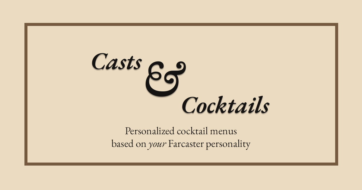 What Cocktail Are You? - Farcaster Mini Apps